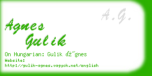 agnes gulik business card